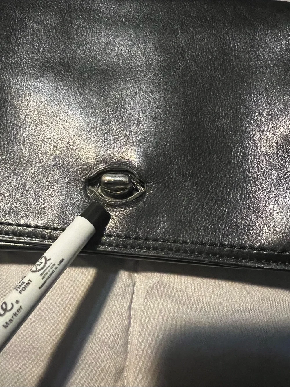 Coach Black Leather Crossbody with Tassel Charm